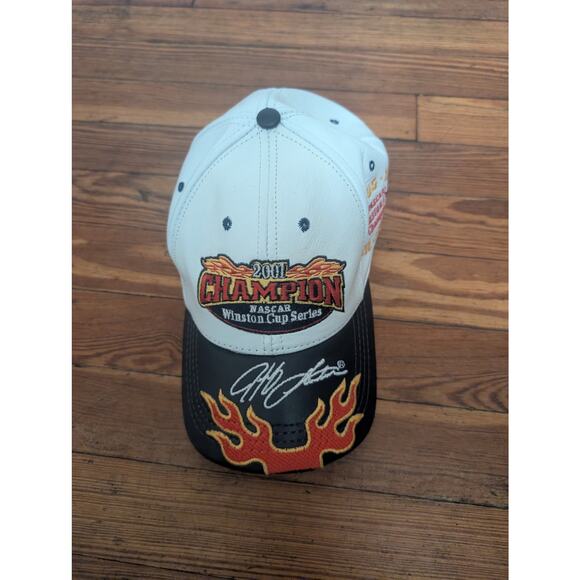 Rare VTG Jeff Gordon 2001 Chase Authentics Winston Cup Champion Leather Hat - Picture 1 of 7